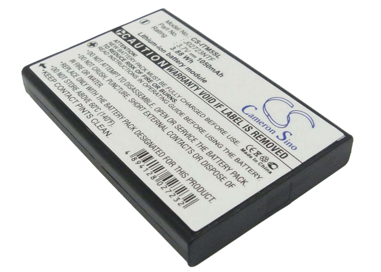 3,7V, Li-ion, 1050mAh, batterie GPS compatible avec I-blue, I.trek, M5, M5 Bt Gps, 3,89Wh GPS, Navigator Cameron Sino Technology Limited