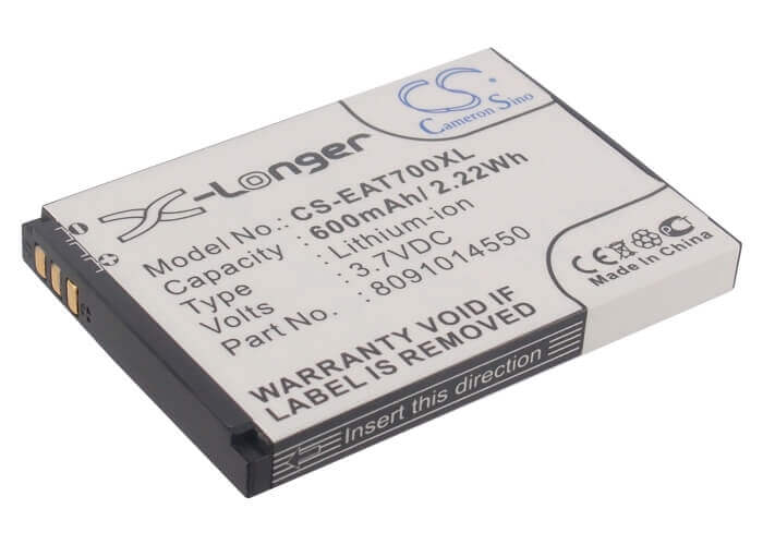 3.7V, Li-ion, 600mAh, SmartPhone battery fits Itt, 8091014550, Easy 7, 2.22Wh Mobile, SmartPhone Cameron Sino Technology Limited (Smartphone)