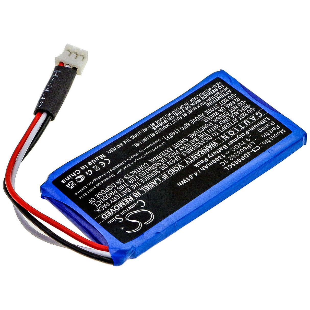 3,7V, Li-Polymer, 1300mAh, batterie de téléphone sans fil compatible avec Jablocom, Lip603262.1c, Gdp-04i, 4,81Wh Téléphone sans fil Cameron Sino Technology Limited (Téléphone sans fil)