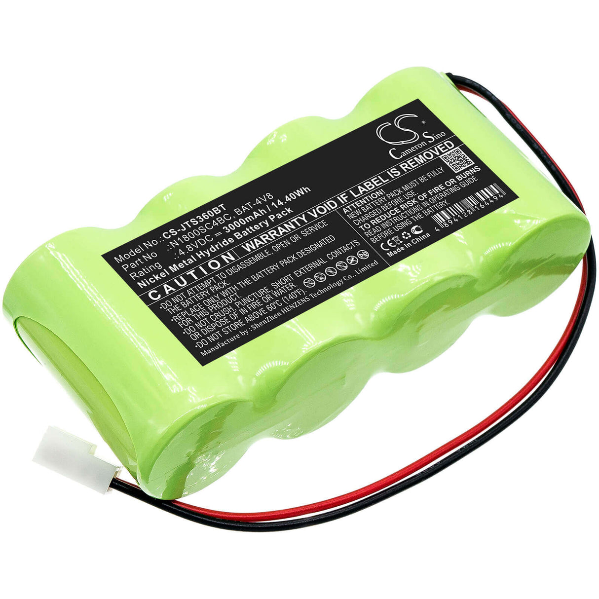 Ni-MH, Alarm Battery For Jablotron, Os-360a, Os-365a 4.8v, 3000mah - 14.40wh Alarm System Cameron Sino Technology Limited