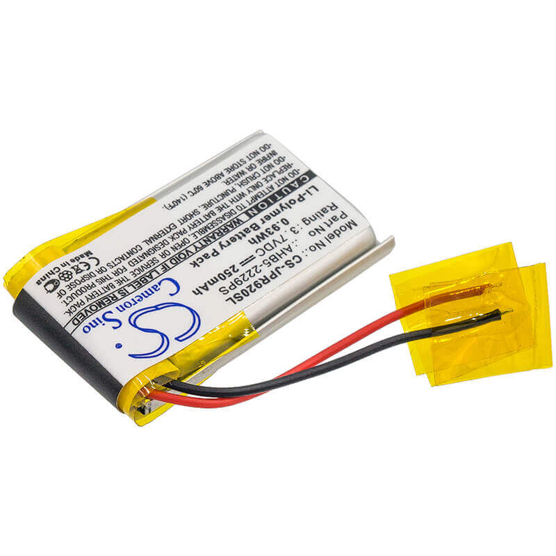 3.7V, Li-Polymer, 250mAh, Headset battery fits Jabra, Ahb5-2229ps, Pro 900, Pro 920, 0.93Wh Wireless Headset Cameron Sino Technology Limited
