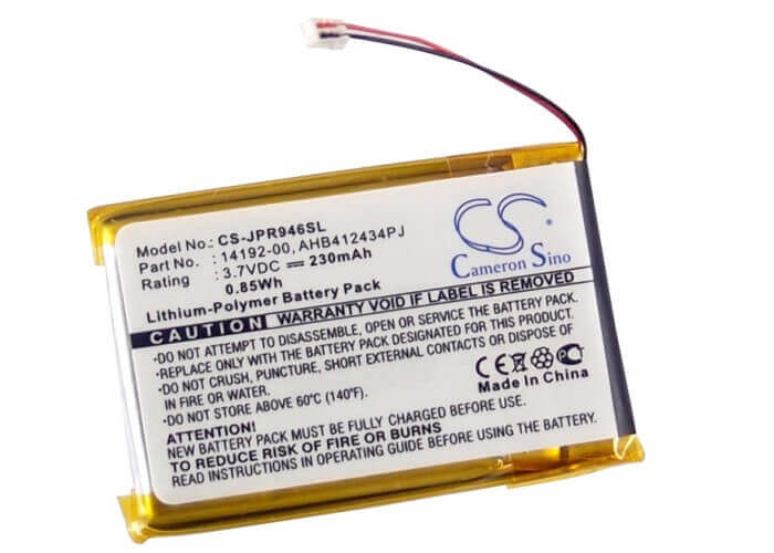 3.7V, Li-Polymer, 230mAh, Headset battery fits Jabra, 14192-00, Pro 9400, Pro 9400sh, 0.85Wh Wireless Headset Cameron Sino Technology Limited