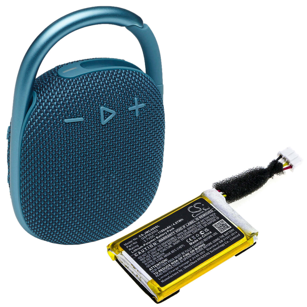 3.7V, Li-Polymer, 1100mAh, Speaker battery fits Jbl, An0402-jk0009880, Clip 4, 4.07Wh Speaker Cameron Sino Technology Limited