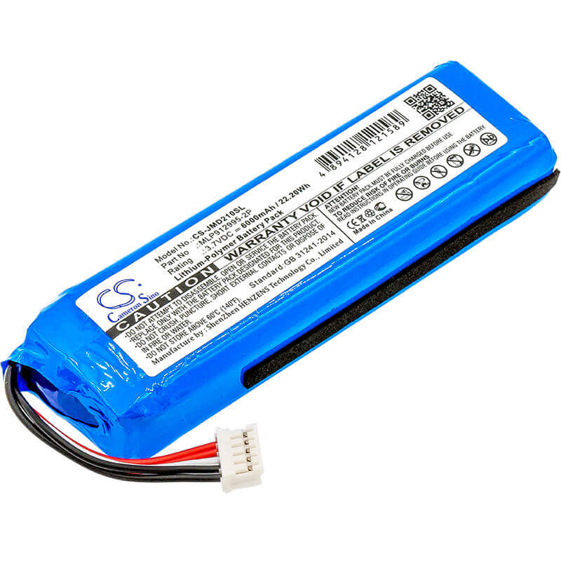 3.7V, Li-Polymer, 6000mAh, Speaker battery fits Jbl, Charge 2 Plus, Charge 2+, 22.20Wh Speaker Cameron Sino Technology Limited