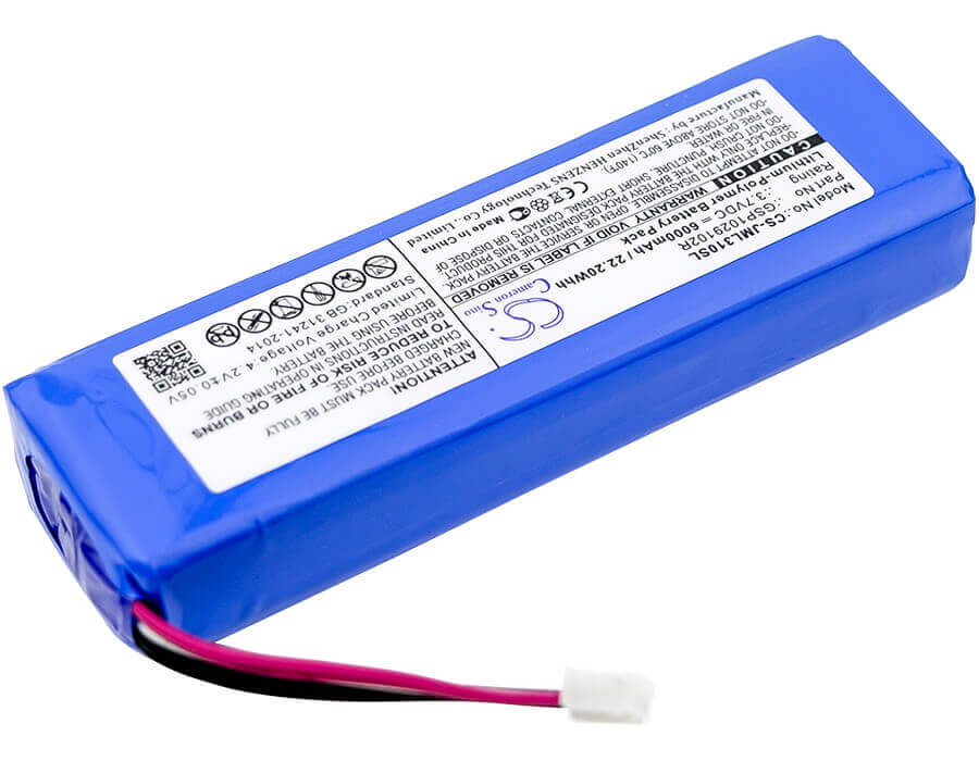 3.7V, Li-Polymer, 6000mAh, Speaker battery fits Jbl, Charge 2, Charge 2 Plus, 22.20Wh Speaker Cameron Sino Technology Limited