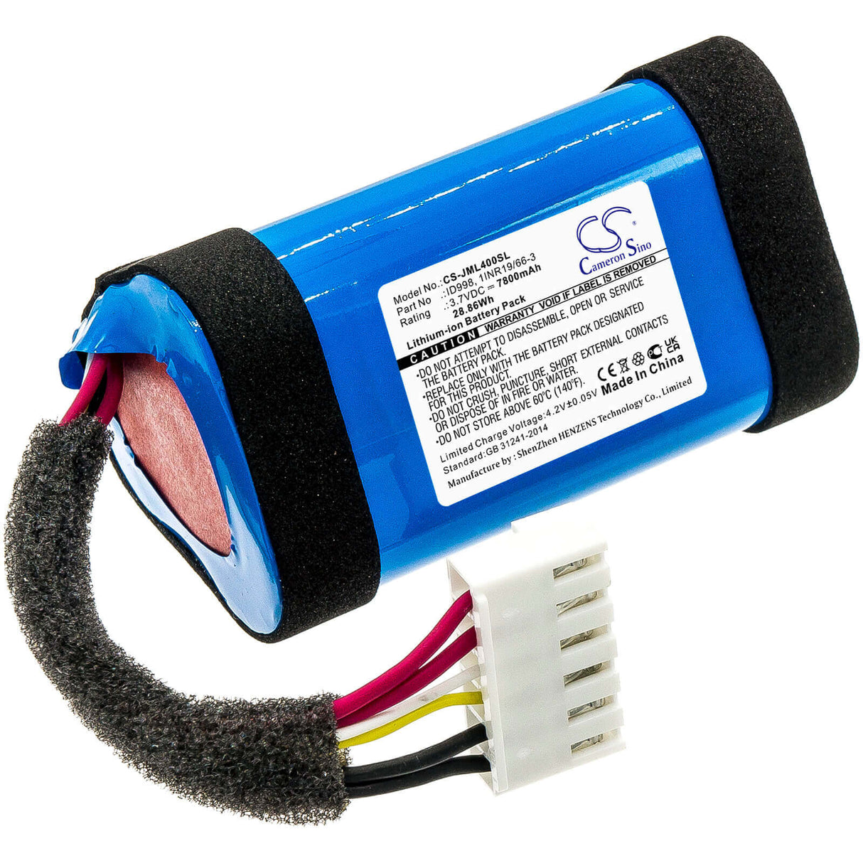 3.7V, Li-ion, 7800mAh, Speaker battery fits Jbl, Charge 4, Charge 4blk, 28.86Wh Speaker Cameron Sino Technology Limited
