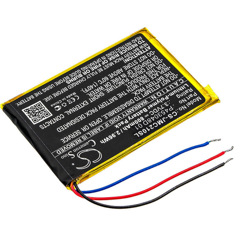 3.7V, Li-Polymer, 800mAh, Speaker battery fits Jbl, Clip 2 Special Edition, 2.96Wh Speaker Cameron Sino Technology Limited