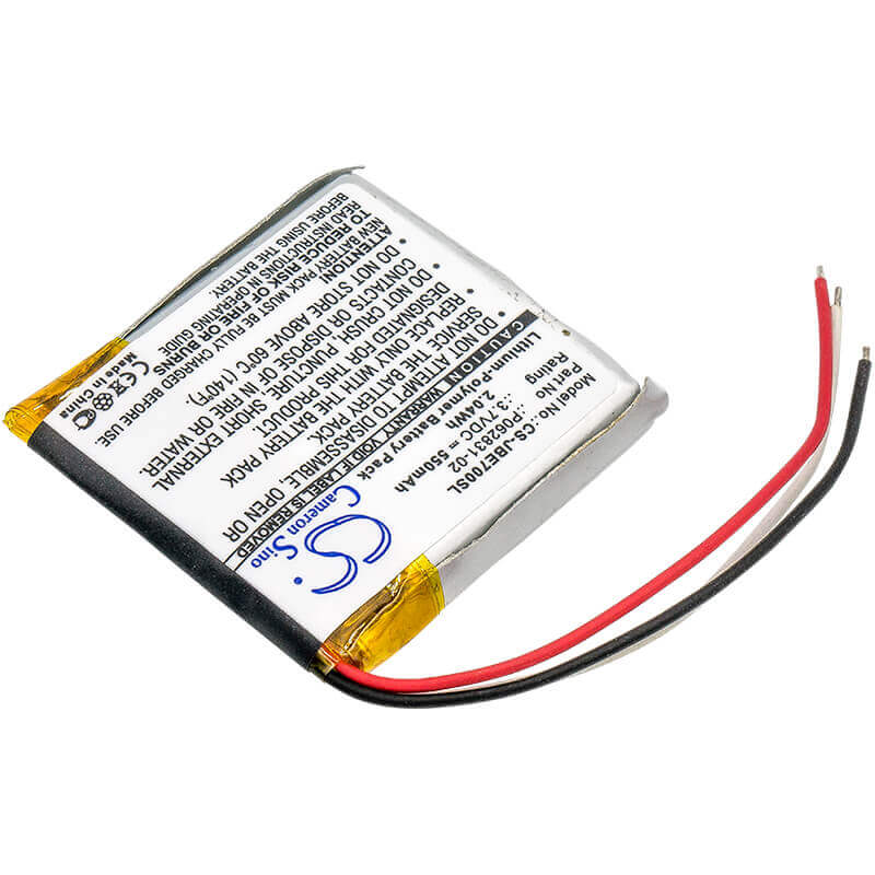 3.7V, Li-Polymer, 550mAh, Headset battery fits Jbl, P062831-02, Everest 300, Everest 310, 2.04Wh Wireless Headset Cameron Sino Technology Limited
