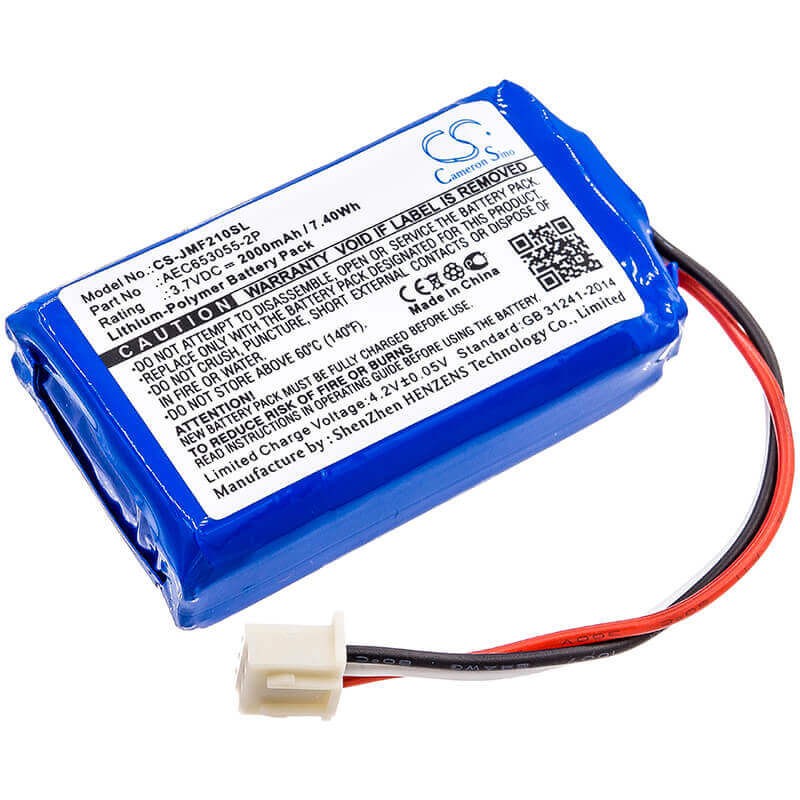 3,7V, Li-Polymère, 2000mAh, Batterie de haut-parleur compatible avec Jbl, Flip 2 (2013), Flip Ii (2013), 7,40Wh Haut-parleur Cameron Sino Technology Limited