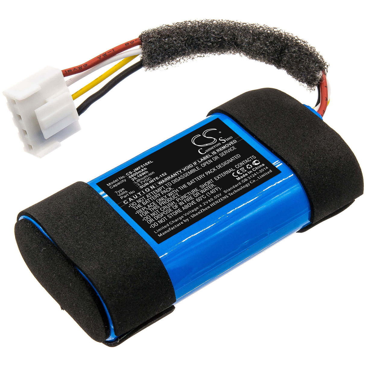 3.7V, Li-ion, 6800mAh, Batterie de haut-parleur compatible avec Jbl, Flip 5 Eco, Flip 5 Ocean, 25.16Wh Haut-parleur Cameron Sino Technology Limited