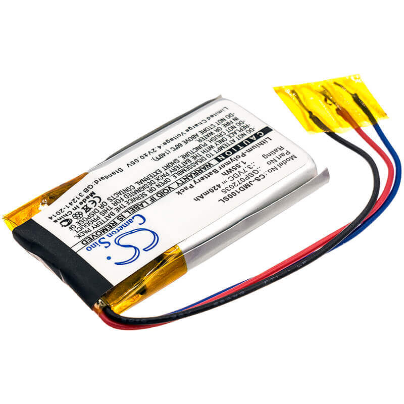 3.7V, Li-Polymer, 420mAh, Speaker battery fits Jbl, Go Ff, Jbl Go, 1.55Wh Speaker Cameron Sino Technology Limited