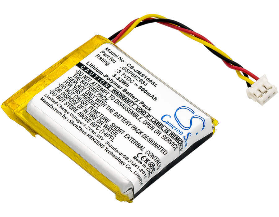 3,7V, Li-Polymer, 900mAh, Batterie de haut-parleur compatible avec Jbl, Go Smart, 3,33Wh Haut-parleur Cameron Sino Technology Limited