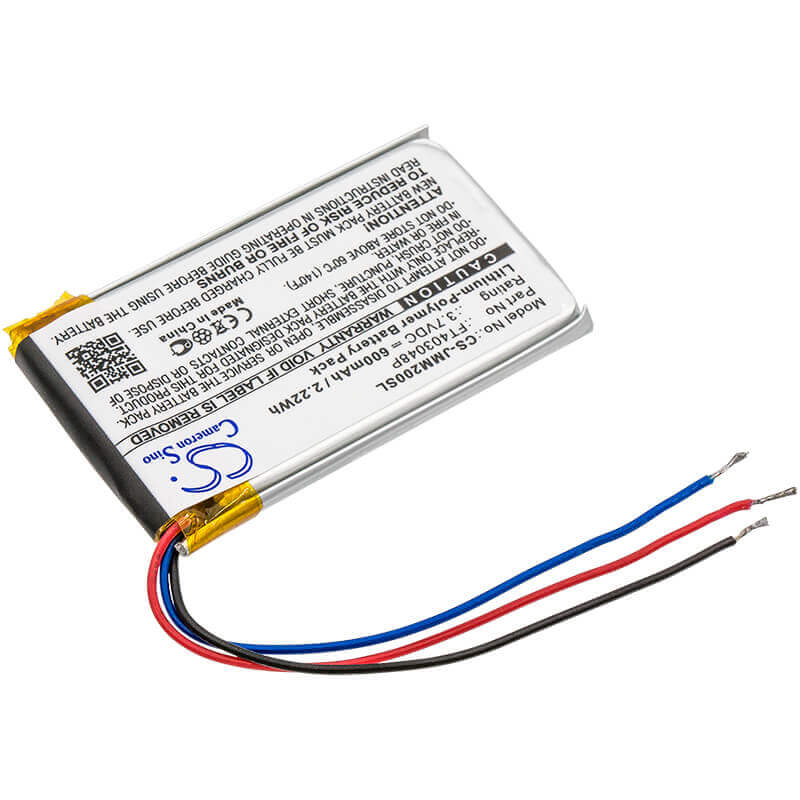 3.7V, Li-Polymer, 600mAh, Speaker battery fits Jbl, Clip, Clip Plus, 2.22Wh Speaker Cameron Sino Technology Limited