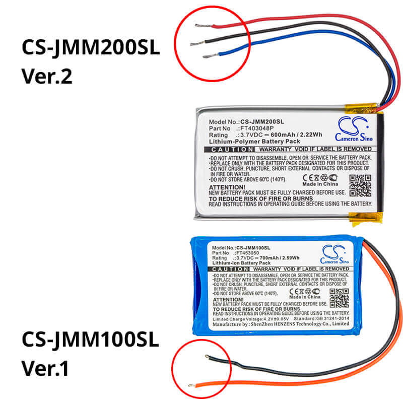 3.7V, Li-ion, 700mAh, Speaker battery fits Jbl, Clip+, Micro, 2.59Wh Speaker Cameron Sino Technology Limited