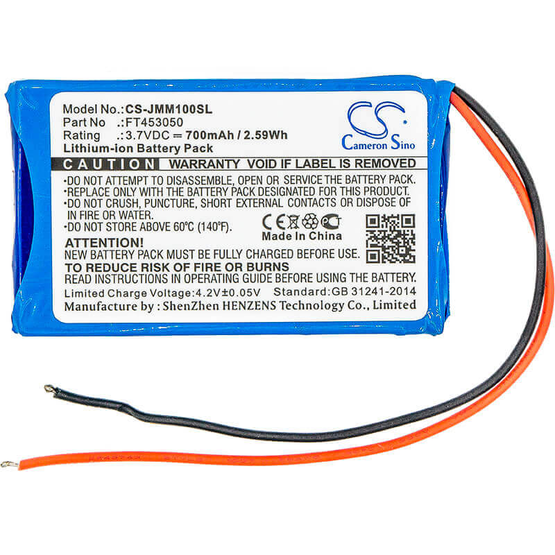 3.7V, Li-ion, 700mAh, Speaker battery fits Jbl, Clip+, Micro, 2.59Wh Speaker Cameron Sino Technology Limited