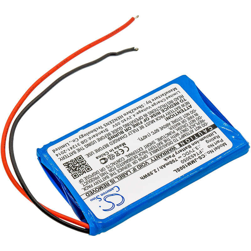 3.7V, Li-ion, 700mAh, Speaker battery fits Jbl, Clip+, Micro, 2.59Wh Speaker Cameron Sino Technology Limited