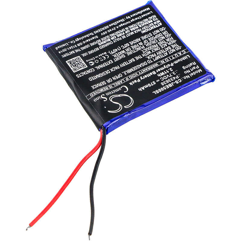 3.7V, Li-Polymer, 570mAh, Headset battery fits Jbl, P433638, Synchros E50bt, 2.11Wh Wireless Headset Cameron Sino Technology Limited