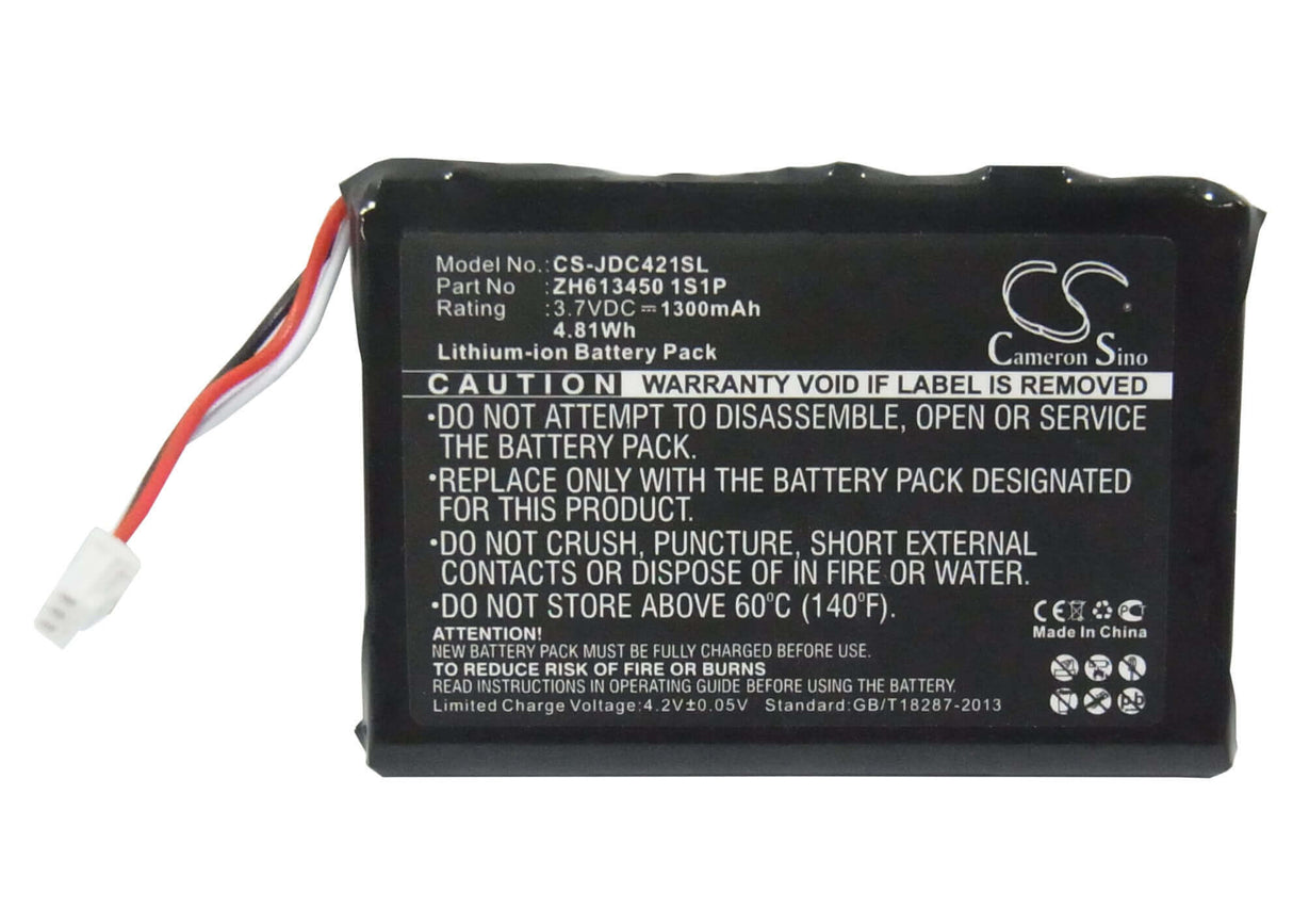 Li-ion Amplifier Battery For Jds Labs C5, C5d, C421 3.7v, 1300mah - 4.81wh Amplifier Cameron Sino Technology Limited