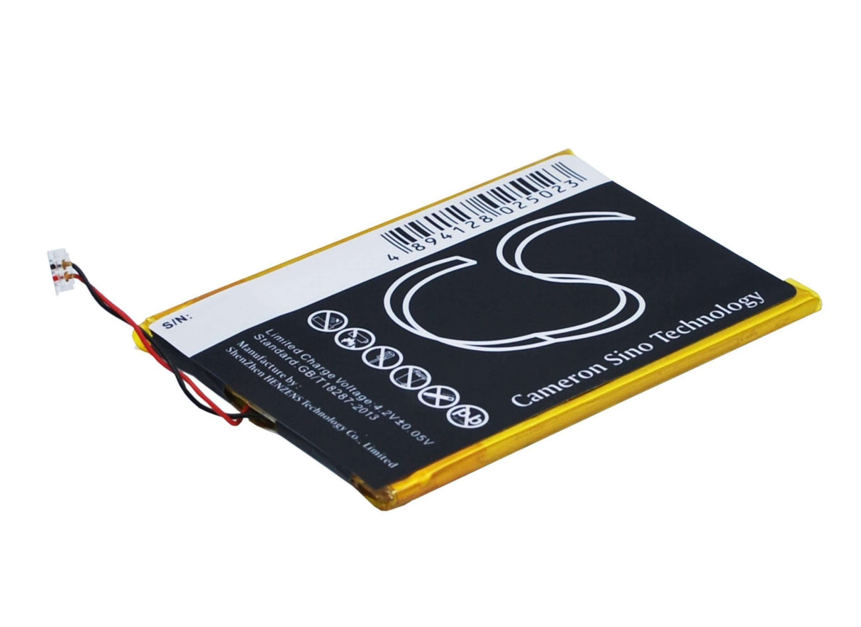 3.7V, Li-Polymer, 950mAh, Media Player battery fits Jnc, P50206, Ssf-h5, 3.52Wh Media Player Cameron Sino Technology Limited