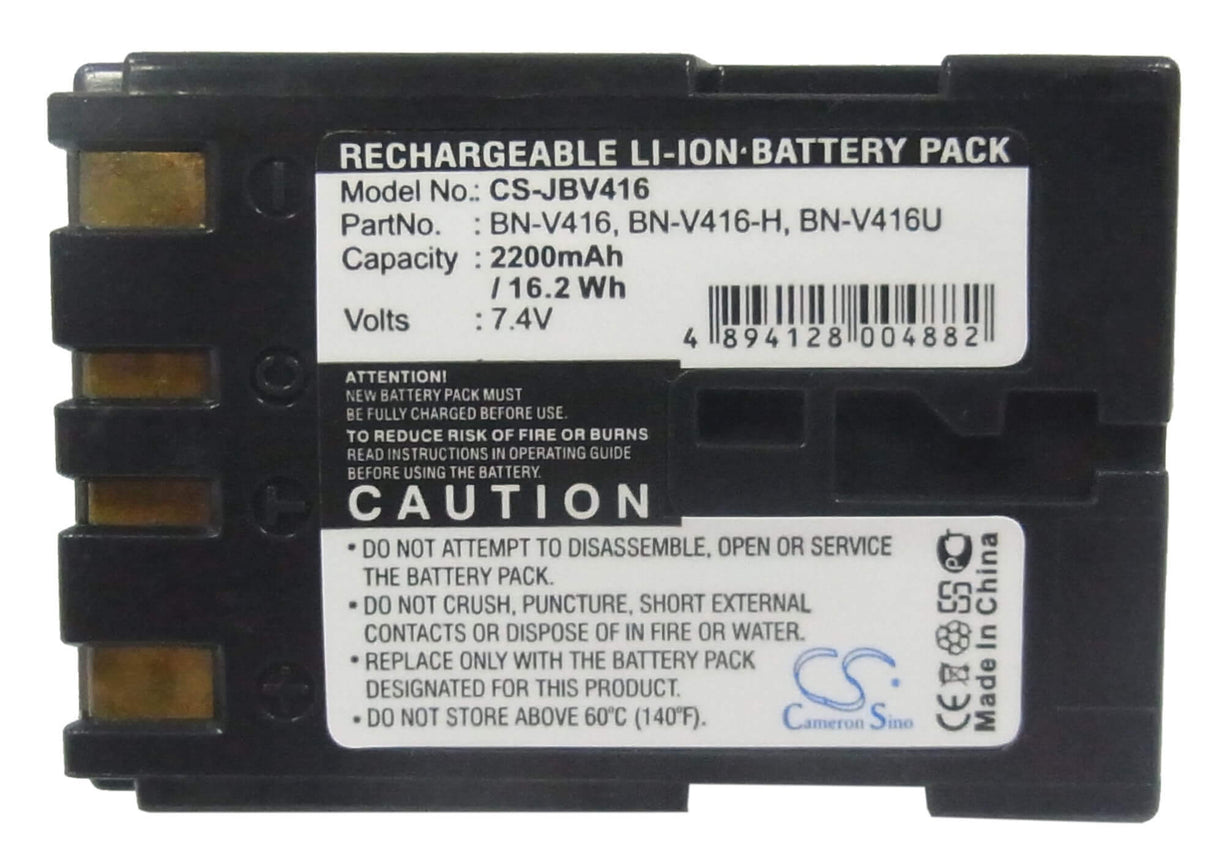 Battery For Jvc Cu-vh1, Cu-vh1us, Gr-33, Gr-4000us, 7.4v, 2200mah - 16.28wh Batteries for Electronics Cameron Sino Technology Limited (Suspended)
