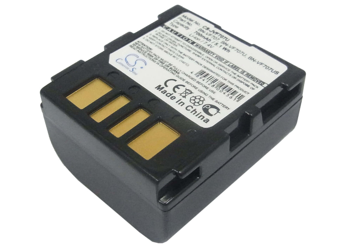 7.4V, Li-ion, 700mAh, Camera battery fits Jvc, Bn-vf707, Gr-d240, Gr-d246, 5.18Wh Camera Cameron Sino Technology Limited (Camera)