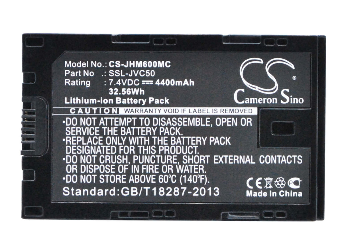 7.4V, Li-ion, 4400mAh, Camera battery fits Jvc, Ssl-jvc50, Gy-hm200, Gy-hm200e, 32.56Wh Camera Cameron Sino Technology Limited (Camera)