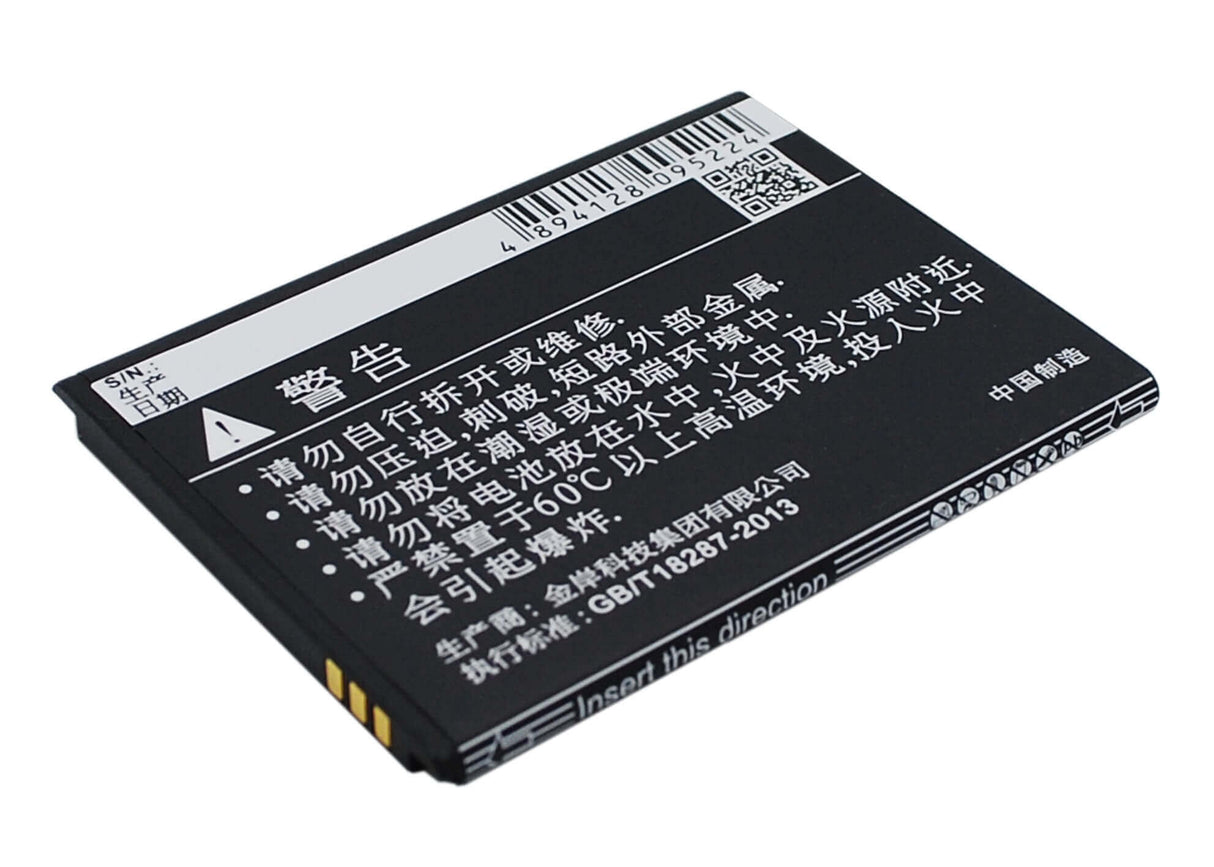 3.7V, Li-ion, 1600mAh, SmartPhone battery fits K-touch, T90, T90, 5.92Wh Mobile, SmartPhone Cameron Sino Technology Limited (Suspended)