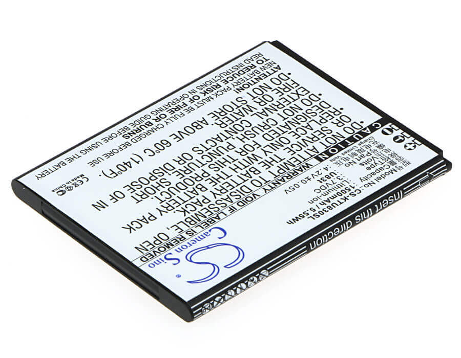 3.7V, Li-ion, 1500mAh, batterie de smartphone compatible avec K-touch, U83t, U83t, 5.55Wh Mobile, Smartphone Cameron Sino Technology Limited (Smartphone)
