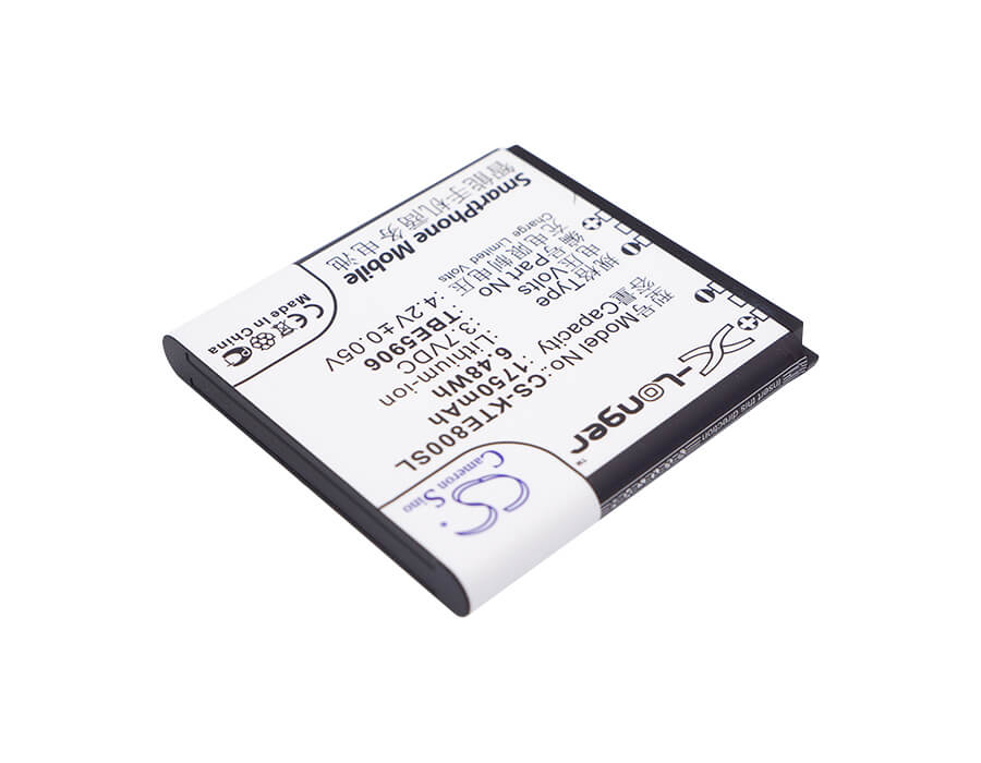 3.7V, Li-ion, 1750mAh, SmartPhone battery fits K-touch, Tbe5906, E688, E800, 6.48Wh Mobile, SmartPhone Cameron Sino Technology Limited (Suspended)