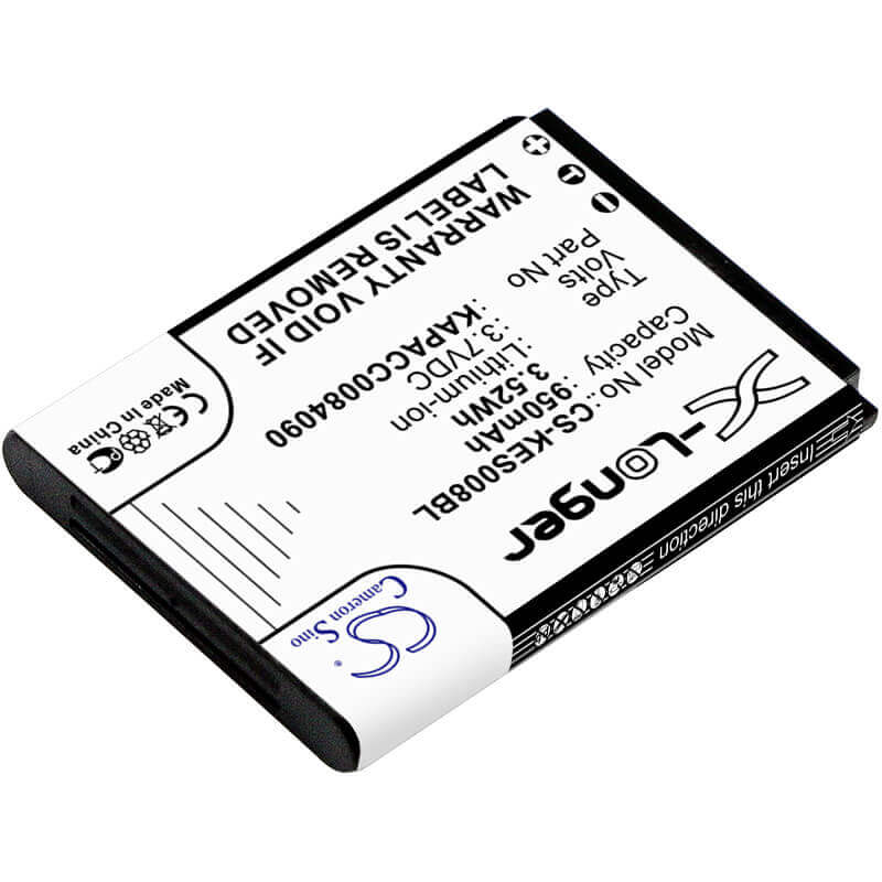3.7V, Li-ion, 950mAh, Payment Terminal battery fits Kap Else, Kapacc0084090, Eskapad, Es-kap-ad Vr, 3.52Wh Payment Terminal Cameron Sino Technology Limited