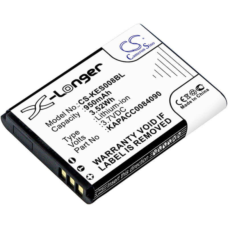 3.7V, Li-ion, 950mAh, Payment Terminal battery fits Kap Else, Kapacc0084090, Eskapad, Es-kap-ad Vr, 3.52Wh Payment Terminal Cameron Sino Technology Limited