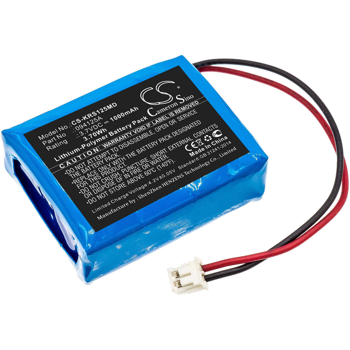 3.7V, Li-Polymer, 1000mAh, Medical battery fits Karl Storz, 094125a, Surgical Headlight, 3.70Wh Medical Cameron Sino Technology Limited (Medical)
