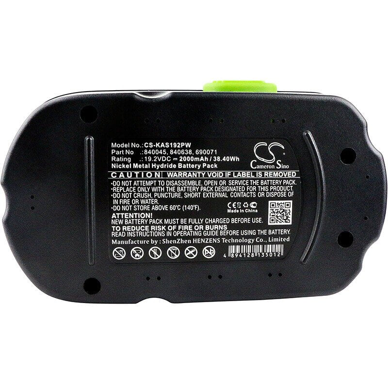 Battery For Kawasaki 19.2v Unisource, 69007, 691235 19.2v, 2000mah - 38.40wh Power Tools Cameron Sino Technology Limited (Power Tools)