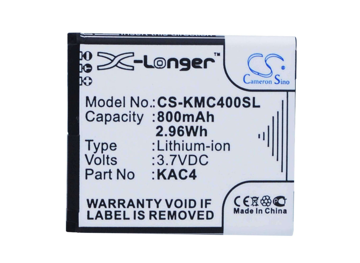 3.7V, Li-ion, 800mAh, SmartPhone battery fits Kazam, Kac4, Life C4, Life Senioren C4, 2.96Wh Mobile, SmartPhone Cameron Sino Technology Limited (Suspended)