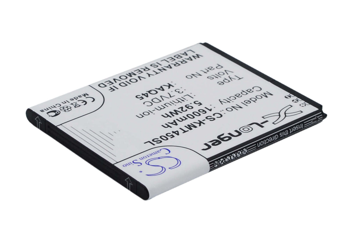 3.7V, Li-ion, 1600mAh, SmartPhone battery fits Kazam, Kaq45, Thunder 4.5, Thunder Q4.5, 5.92Wh Mobile, SmartPhone Cameron Sino Technology Limited (Suspended)