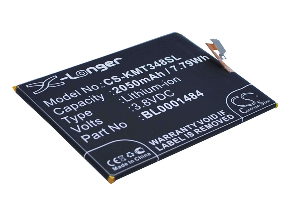 3.8V, Li-ion, 2050mAh, SmartPhone battery fits Kazam, Bl0001484, Thunder 348, Tornado 348, 7.79Wh Mobile, SmartPhone Cameron Sino Technology Limited (Smartphone)