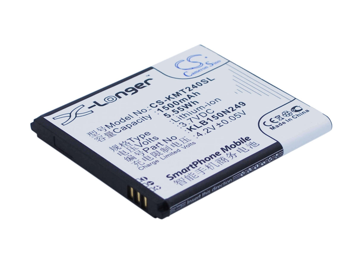 3.7V, Li-ion, 1500mAh, SmartPhone battery fits Kazam, Klb150n249, Luxury 3, 5.55Wh Mobile, SmartPhone Cameron Sino Technology Limited (Suspended)