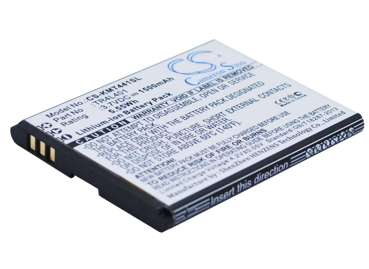 3.7V, Li-ion, 1500mAh, SmartPhone battery fits Kazam, Tr4l40, Tr4l4044044-01, Trooper 440l, 5.55Wh Mobile, SmartPhone Cameron Sino Technology Limited (Smartphone)