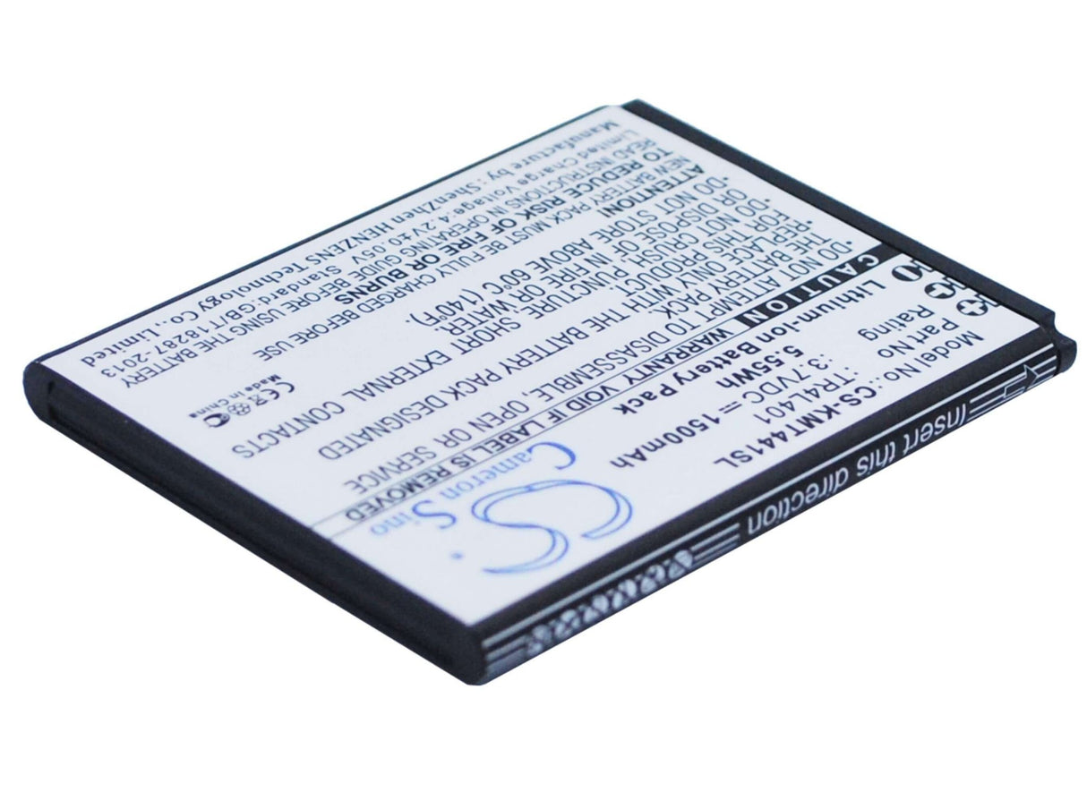 3.7V, Li-ion, 1500mAh, SmartPhone battery fits Kazam, Tr4l40, Tr4l4044044-01, Trooper 440l, 5.55Wh Mobile, SmartPhone Cameron Sino Technology Limited (Smartphone)
