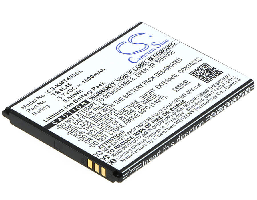 3.7V, Li-ion, 1500mAh, SmartPhone battery fits Kazam, Tr4l45, Trooper 445l, 5.55Wh Mobile, SmartPhone Cameron Sino Technology Limited (Smartphone)