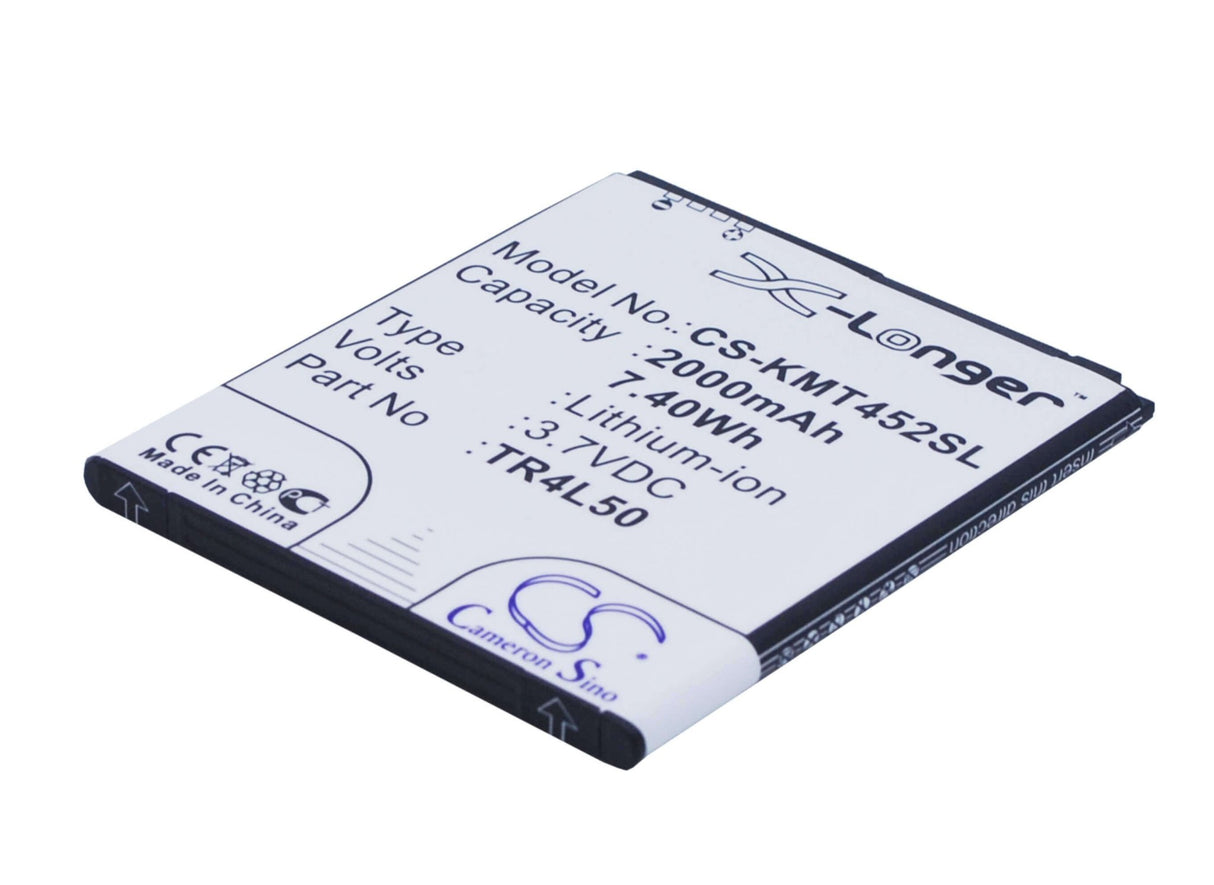 3.7V, Li-ion, 2000mAh, SmartPhone battery fits Kazam, Tr4l50, Trooper 450l, Trooper 450l Dual Sim, 7.4Wh Mobile, SmartPhone Cameron Sino Technology Limited (Smartphone)