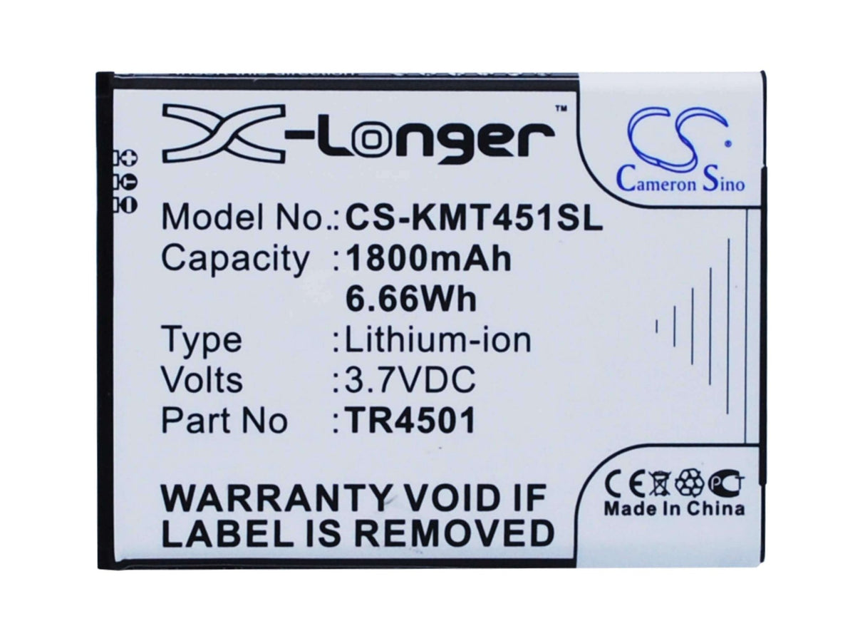 3.7V, Li-ion, 1800mAh, SmartPhone battery fits Archos, Kazam, Ac50ti4g, 50 Titanium 4g, A50 Titanium 4g, 6.66Wh Mobile, SmartPhone Cameron Sino Technology Limited (Smartphone)