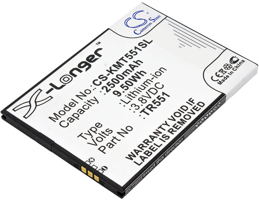 3,8V, Li-Polymer, 2500mAh, Batterie de smartphone compatible avec Kazam, Tr551, Trooper 551, 9,5Wh Mobile, Smartphone Cameron Sino Technology Limited (Suspendu)