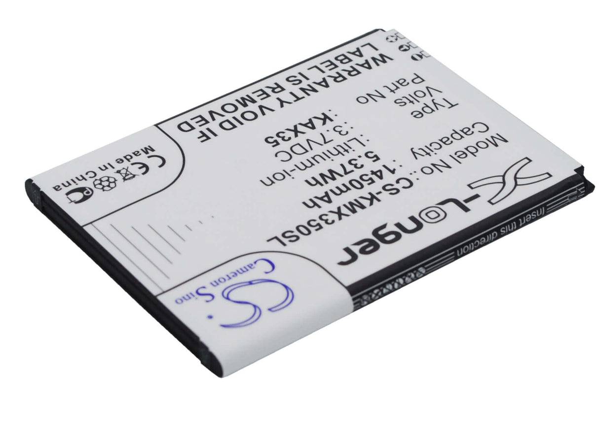 3.7V, Li-ion, 1450mAh, SmartPhone battery fits Kazam, Kax35, Trooper X3.5, 5.37Wh Mobile, SmartPhone Cameron Sino Technology Limited (Suspended)
