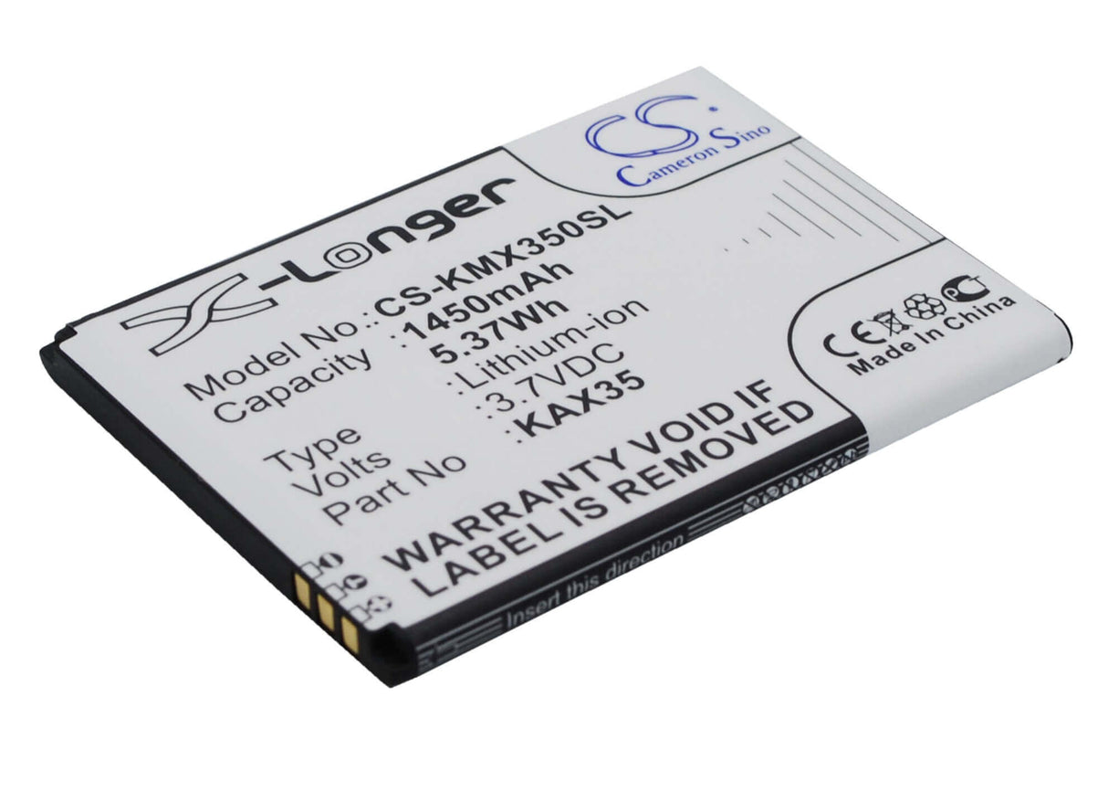 3.7V, Li-ion, 1450mAh, SmartPhone battery fits Kazam, Kax35, Trooper X3.5, 5.37Wh Mobile, SmartPhone Cameron Sino Technology Limited (Suspended)