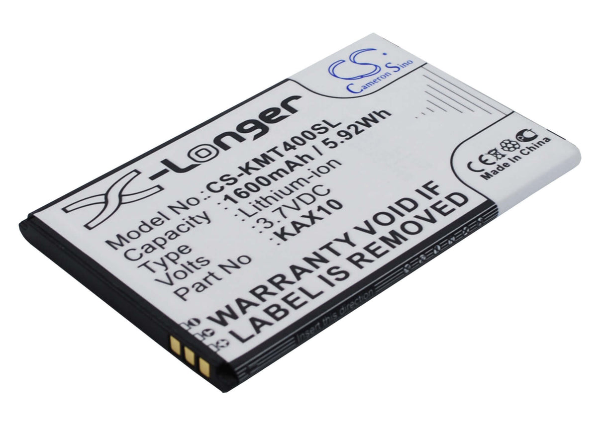 3.7V, Li-ion, 1600mAh, SmartPhone battery fits Kazam, Kax10, Trooper X4.0, 5.92Wh Mobile, SmartPhone Cameron Sino Technology Limited (Smartphone)
