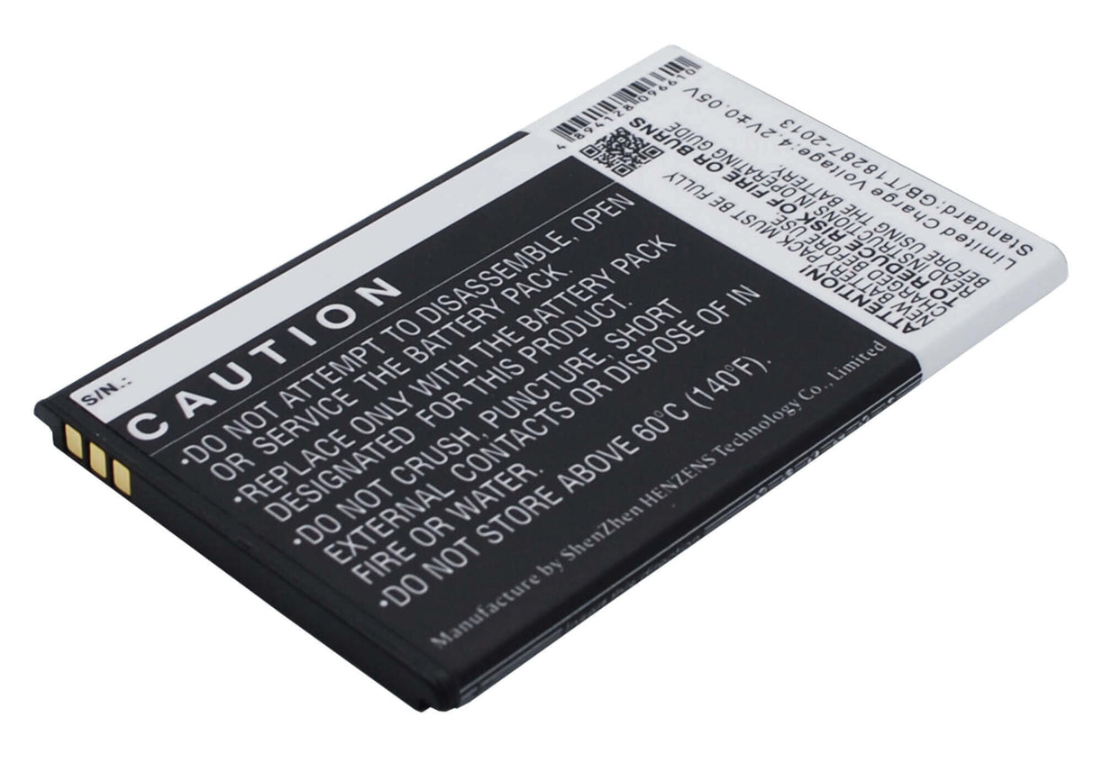 3.7V, Li-ion, 1600mAh, SmartPhone battery fits Kazam, Kax10, Trooper X4.0, 5.92Wh Mobile, SmartPhone Cameron Sino Technology Limited (Smartphone)