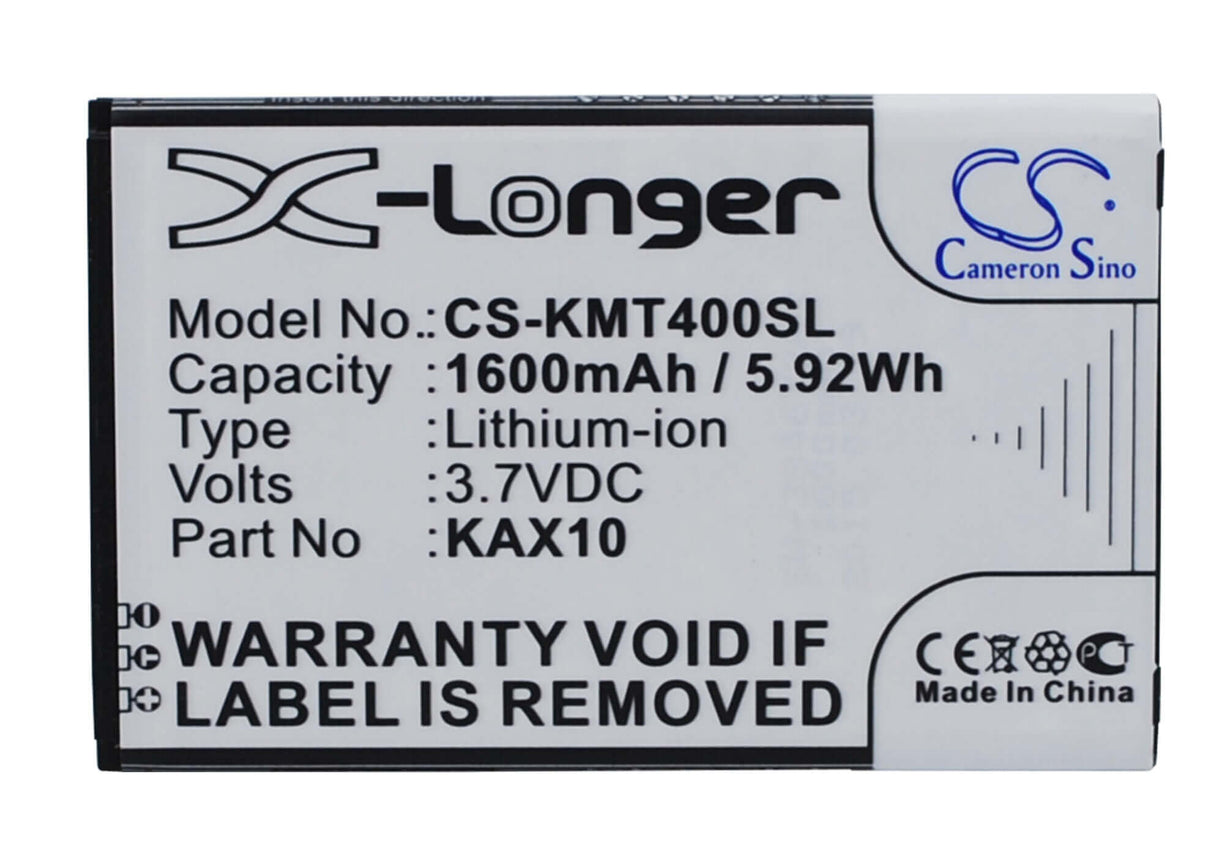 3.7V, Li-ion, 1600mAh, SmartPhone battery fits Kazam, Kax10, Trooper X4.0, 5.92Wh Mobile, SmartPhone Cameron Sino Technology Limited (Smartphone)