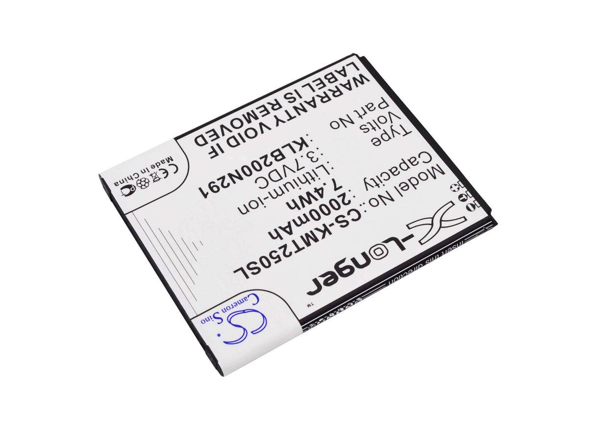 3.7V, Li-ion, 2000mAh, SmartPhone battery fits Kazam, 5834003661, Trooper 2 X5.0, Trooper2 5.0, 7.4Wh Mobile, SmartPhone Cameron Sino Technology Limited (Smartphone)