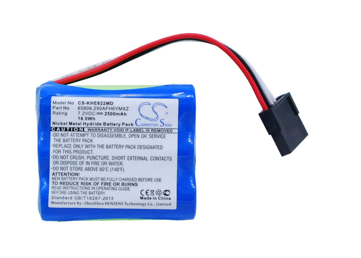 7.2V, Ni-MH, 2500mAh, Batterie de microscope compatible avec Keeler, 250afh6ymxz, 1202-p-6229, 291980, 18Wh Microscope Cameron Sino Technology Limited